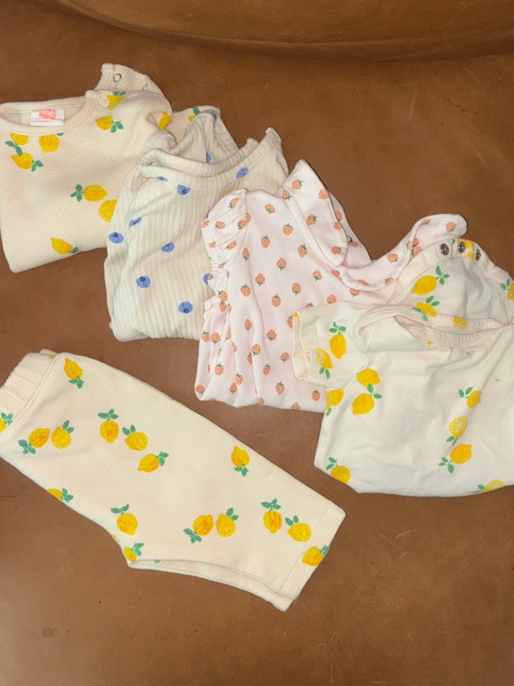 Fruit print baby clothes bundle